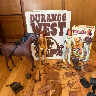 Marx Toys Johnny West, Geronimo, Horse, & Accessories 