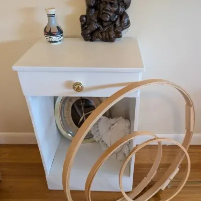 Quilting Hoops, Cowboy & Calf,  Vase, Clock & Bedside Table