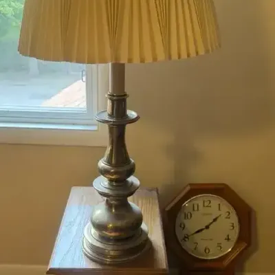 Cabinet, Lamp, & Chime Clock 