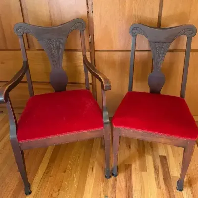 Mahogany Shield Back Armchairs
