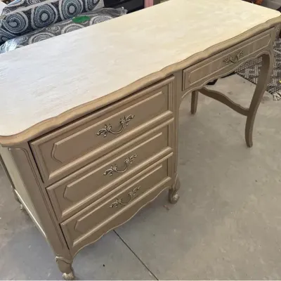 French Provincial Style Writing Desk & Vanity with Cabriole Legs  