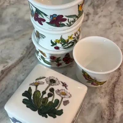 Port Meirion Fine China Small Bowls, Trinket Box & Cup