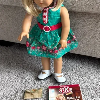 American Girl Kit Kittredge 1934 Historical Doll with Outfit, Shoes & Book