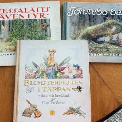 Charming Vintage Swedish Children’s Books Featuring Elsa Beskow – Set of 3