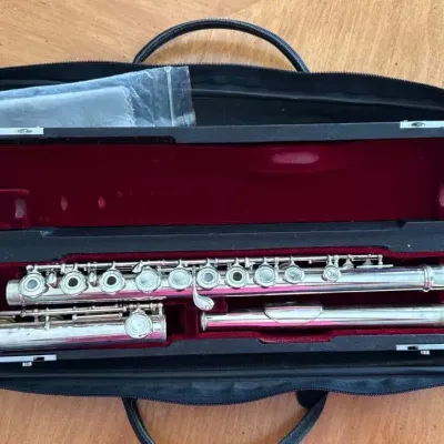 Jupiter Sterling Silver Body Flute with Case – Marked “SILVER BODY”
