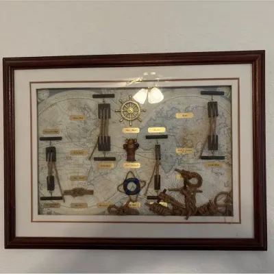 Nautical Shadowbox With Frame 