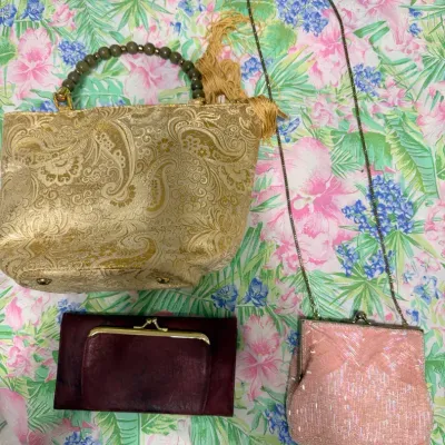 Lot Of Three Vintage Handbags / Wallet 