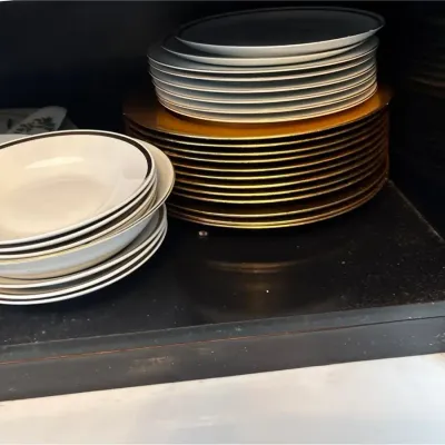 Assorted Dishes And Chargers