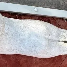 Child Laying Down Stone Statue 