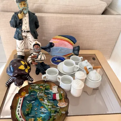 Nautical & International Décor Collection – Sailor Figurines, Tropical Fish, Italy Souvenir Tray & S