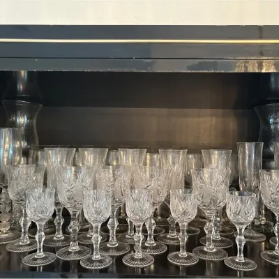 Large Collection of Cut Crystal Stemware & Glassware 