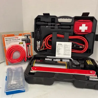 Michelin Emergency Roadside Kit, Socket Set & Multi-use Transfer Pump
