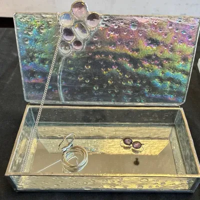 Trinket Box, Earrings & German Made Clip