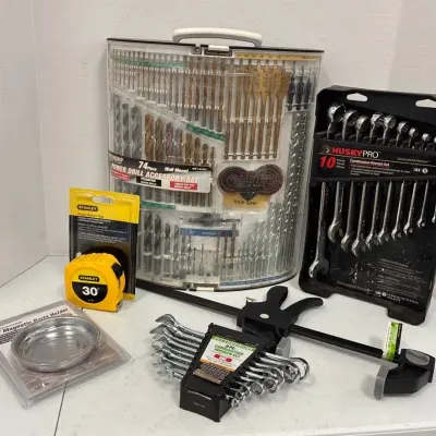 Mastergrip 74 Piece Power Drill Accessory Set, Wrenches & More 