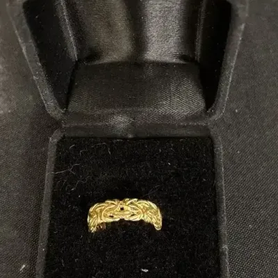 18k Woven Byzantine Gold Ring 