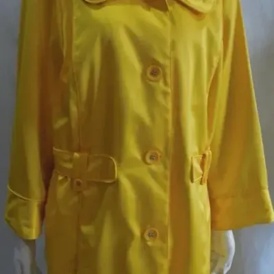Brand New Dennis Basso Sunbeam Yellow Coat W/ Leopard Lining 
