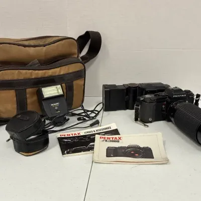 Pentax A3000 Film Camera W/ Accessories 