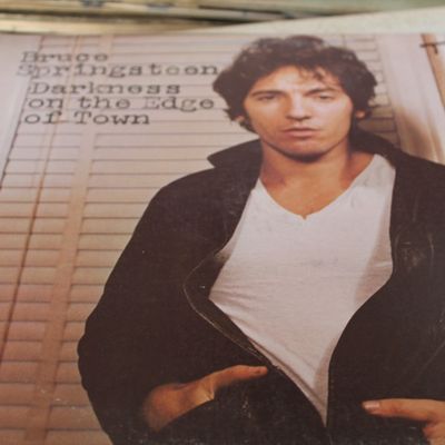 Bruce Springsteen's "Darkness on the Edge of Town" vinyl LP record album, released in 1978.