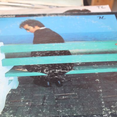 Boz Scaggs "Silk Degrees" vinyl album, 1976 release. Shows heavy ring wear and edge scuffing on the album jacket.