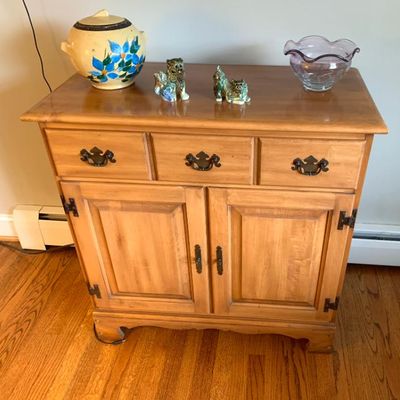 Very clean maple cabinet
