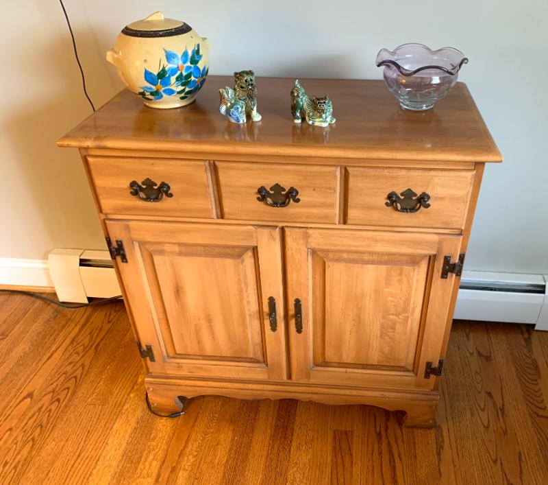 Very clean maple cabinet