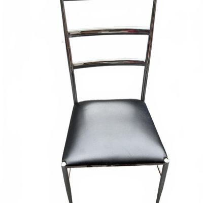 Italian Chrome Ladder Back Chair attr to G. Ponti