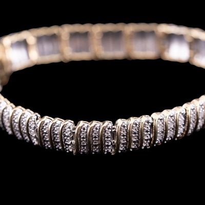 Diamond and Sterling Bracelet