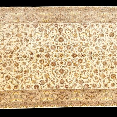 Hand-Knotted Tabriz-Style Area Rug