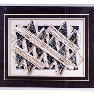 Large Elaine Rose Framed Mixed Media