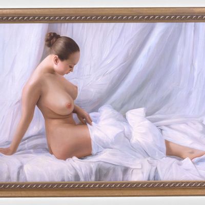 Large Scale Nude Woman Oil on Canvas