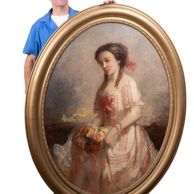 Large 19th Century O/C, Paris, Portrait