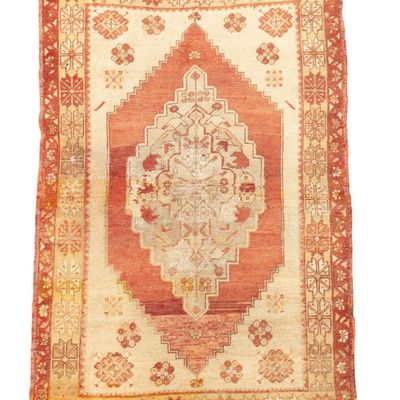 Antique Turkish Oushak Area Rug