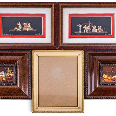 Pr Signed Pompeii, Pr Still Life Paintings, Frame