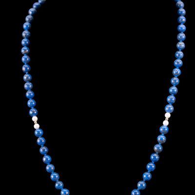 Lapis and Pearl Necklace