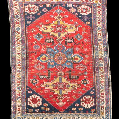 Semi Antique Caucasian Area Rug