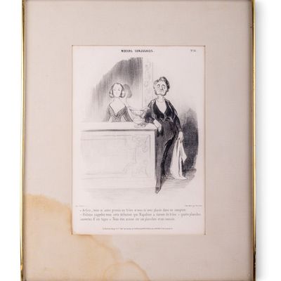 19th C French Satirical Lithograph