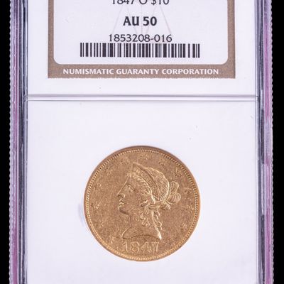 1847 $10 Liberty Gold Coin