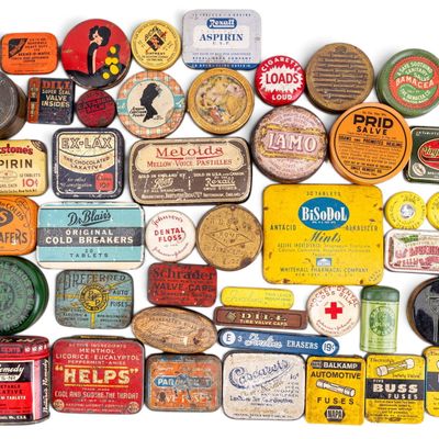 Approx. 40 Antique Advertising tins