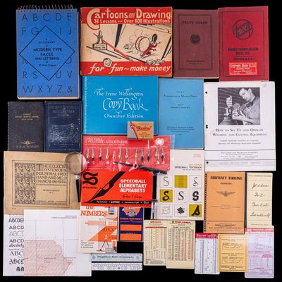 Vintage Aircraft, Drafting, Lettering Supplies