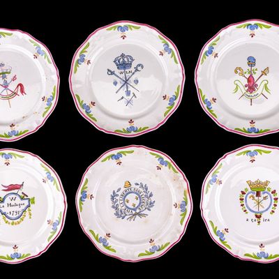 Vintage Saint-Amand French Revolution Plates