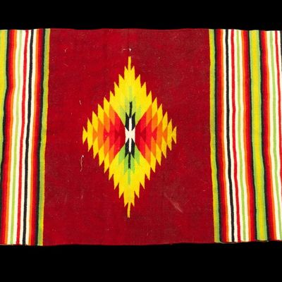 Vintage Mexican Serape Area Rug