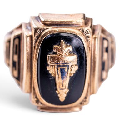 1930s Yellow Gold Class Ring, 6.92 Grams