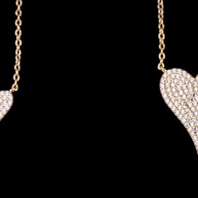 Pave Heart Necklaces