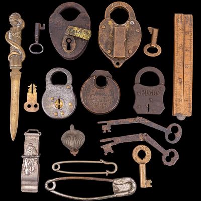 Antique Padlocks, Railroad Switch Key, & More