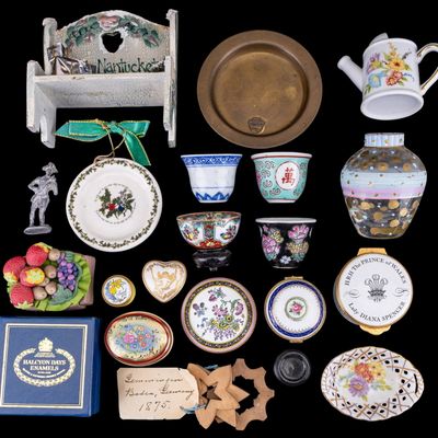Assorted Vintage Small-Scale Collectibles.