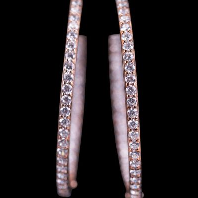 Sterling Silver Inside Outside Hoops