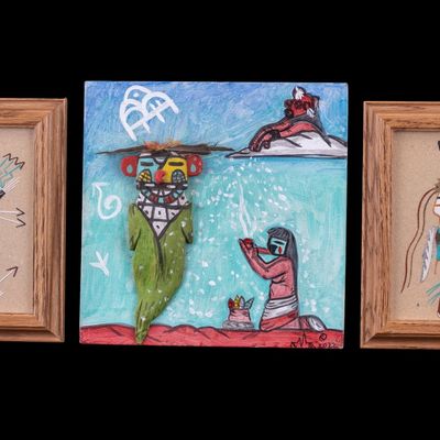 3 Native American Sand Paintings / Art