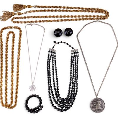 Goldtone and Black Jewelry
