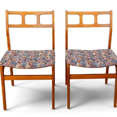 Pair of Vintage MCM Teak Dining Chairs