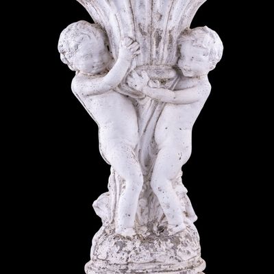 Figural Concrete Cherub Garden Planter